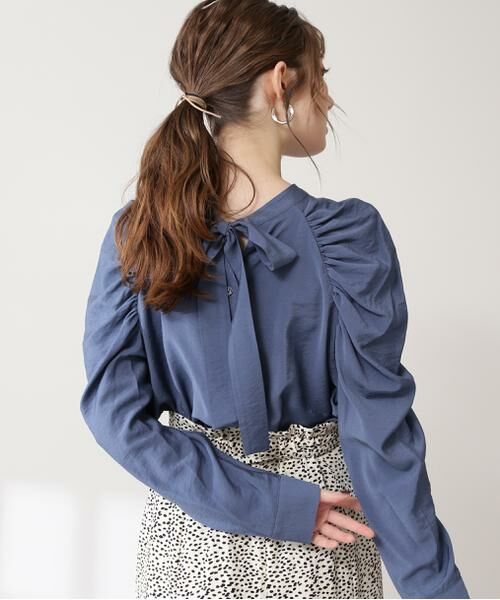 ＊＊N.Natural Beauty Basic / エヌ ナチュラルビューティーベーシック シャツ・ブラウス | バックリボンギャザースリーブブラウス | 詳細6