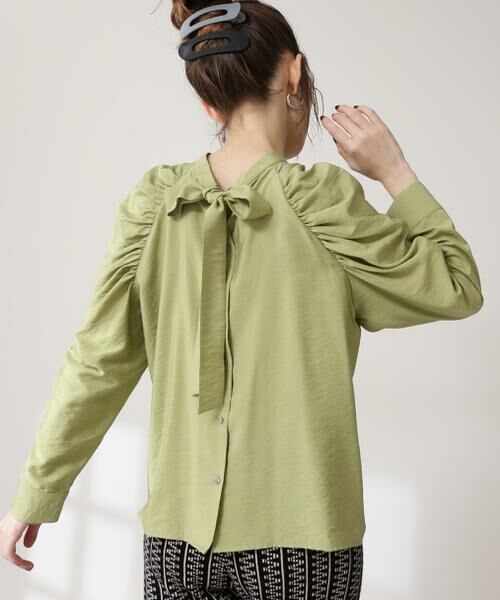 ＊＊N.Natural Beauty Basic / エヌ ナチュラルビューティーベーシック シャツ・ブラウス | バックリボンギャザースリーブブラウス | 詳細13