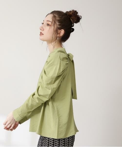 ＊＊N.Natural Beauty Basic / エヌ ナチュラルビューティーベーシック シャツ・ブラウス | バックリボンギャザースリーブブラウス | 詳細14