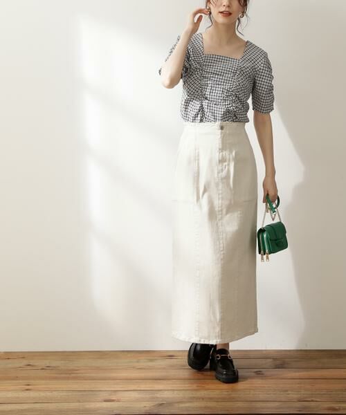 ＊＊N.Natural Beauty Basic / エヌ ナチュラルビューティーベーシック スカート | ライトコットンナロースカート（ナチュラル）