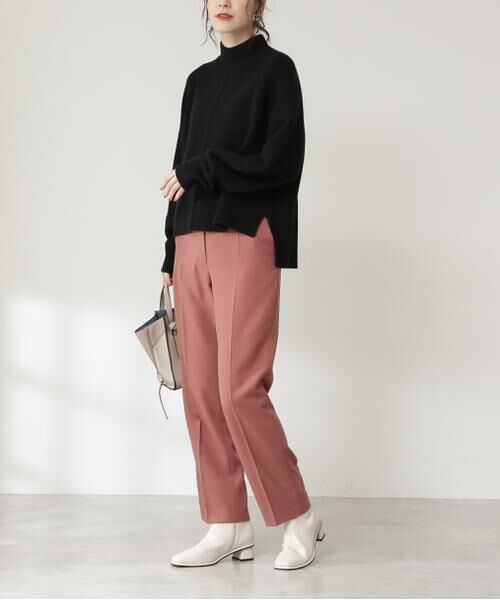 **N.Natural Beauty Basic / エヌ ナチュラルビューティーベーシック パンツ | イージーケアセンタープレスパンツ《S Size Line》(ピンク)