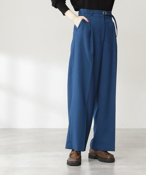 ＊＊N.Natural Beauty Basic / エヌ ナチュラルビューティーベーシック パンツ | イージーケアベルト付ワイドパンツ《S Size Line》 | 詳細4