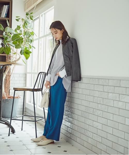 ＊＊N.Natural Beauty Basic / エヌ ナチュラルビューティーベーシック パンツ | イージーケアベルト付ワイドパンツ《S Size Line》 | 詳細5