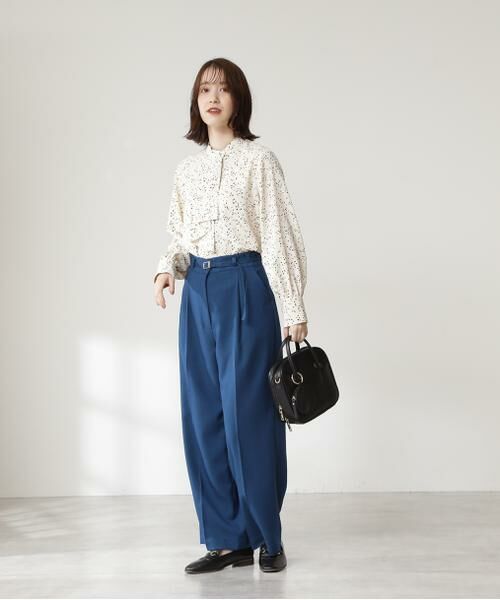 ＊＊N.Natural Beauty Basic / エヌ ナチュラルビューティーベーシック パンツ | イージーケアベルト付ワイドパンツ《S Size Line》 | 詳細8