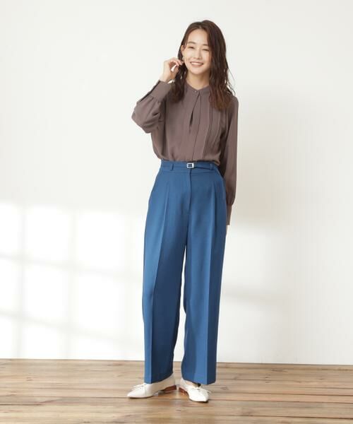 ＊＊N.Natural Beauty Basic / エヌ ナチュラルビューティーベーシック パンツ | イージーケアベルト付ワイドパンツ《S Size Line》 | 詳細9