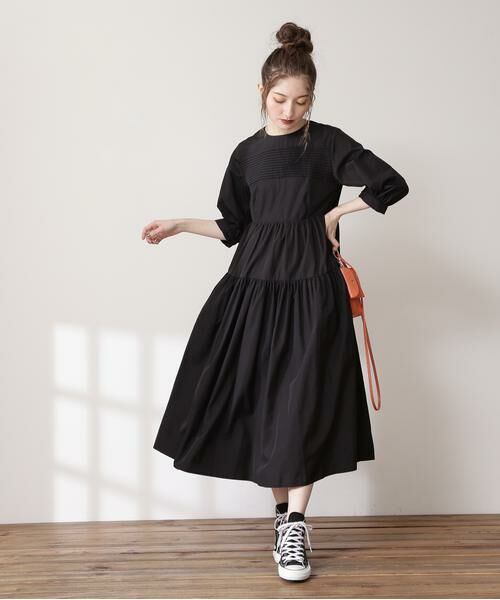セール】 タック入りタフタワンピース （ワンピース）｜＊＊N.Natural