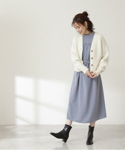 ＊＊N.Natural Beauty Basic / エヌ ナチュラルビューティーベーシック ワンピース | ウエストマークギャザーワンピース | 詳細3