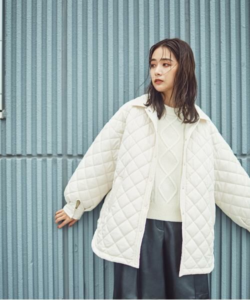 ＊＊N.Natural Beauty Basic / エヌ ナチュラルビューティーベーシック ブルゾン | キルティングCPOジャケット（クリーム）