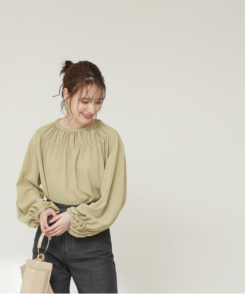 ＊＊N.Natural Beauty Basic / エヌ ナチュラルビューティーベーシック シャツ・ブラウス | ギャザークルーネックブラウス | 詳細2