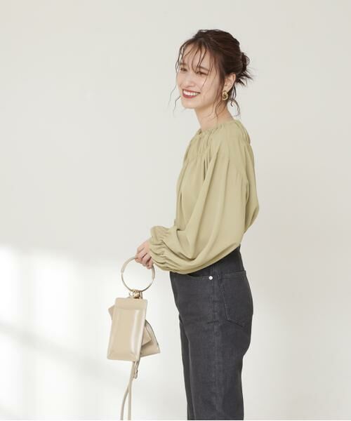 ＊＊N.Natural Beauty Basic / エヌ ナチュラルビューティーベーシック シャツ・ブラウス | ギャザークルーネックブラウス | 詳細5