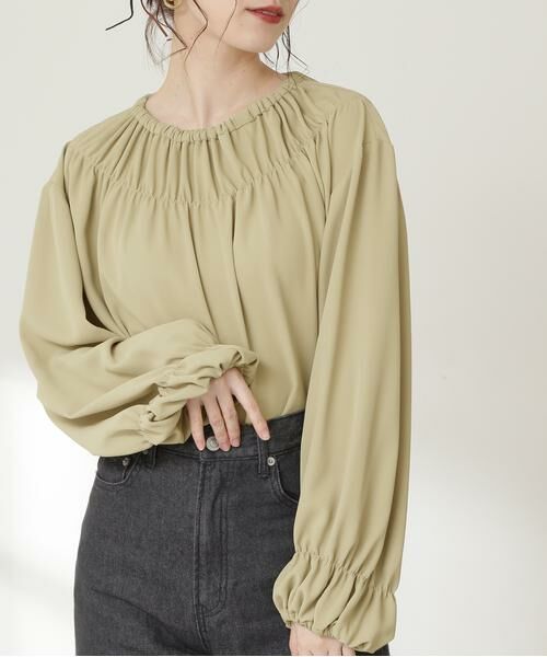 ＊＊N.Natural Beauty Basic / エヌ ナチュラルビューティーベーシック シャツ・ブラウス | ギャザークルーネックブラウス | 詳細8