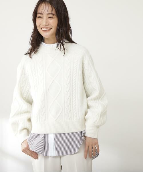 ＊＊N.Natural Beauty Basic / エヌ ナチュラルビューティーベーシック ニット・セーター | ハミルトン　プルオーバーニット（オフ）