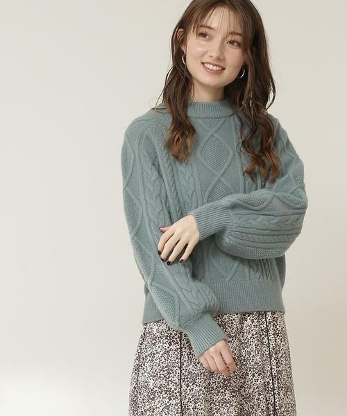 ＊＊N.Natural Beauty Basic / エヌ ナチュラルビューティーベーシック ニット・セーター | ハミルトン　プルオーバーニット（グリーン）