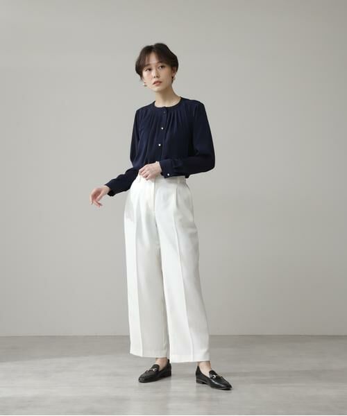 ＊＊N.Natural Beauty Basic / エヌ ナチュラルビューティーベーシック シャツ・ブラウス | タッキングネックブラウス | 詳細1