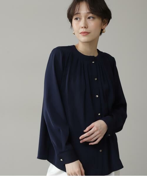 ＊＊N.Natural Beauty Basic / エヌ ナチュラルビューティーベーシック シャツ・ブラウス | タッキングネックブラウス | 詳細3