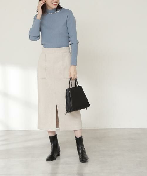 **N.Natural Beauty Basic / エヌ ナチュラルビューティーベーシック スカート | フロントスリットタイトスカート《S Size Line》(ナチュラル)