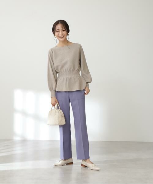 **N.Natural Beauty Basic / エヌ ナチュラルビューティーベーシック パンツ | センタープレスポケットフレアパンツ《S Size Line》 | 詳細2