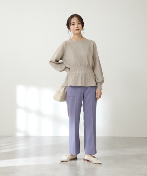 **N.Natural Beauty Basic / エヌ ナチュラルビューティーベーシック パンツ | センタープレスポケットフレアパンツ《S Size Line》 | 詳細3