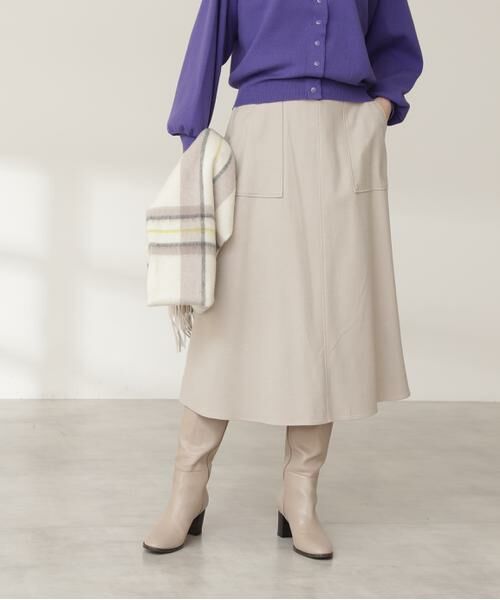 **N.Natural Beauty Basic / エヌ ナチュラルビューティーベーシック スカート | ウォームタッチトラペーズスカート《S Size Line》 | 詳細4