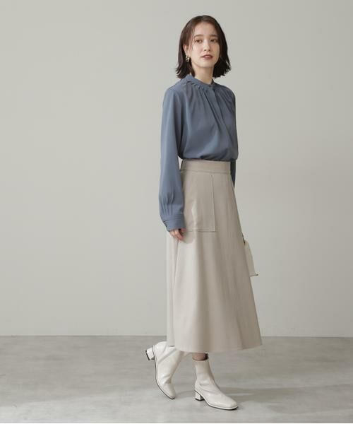 **N.Natural Beauty Basic / エヌ ナチュラルビューティーベーシック スカート | ウォームタッチトラペーズスカート《S Size Line》 | 詳細5