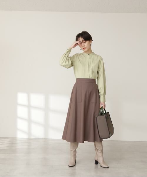 **N.Natural Beauty Basic / エヌ ナチュラルビューティーベーシック スカート | ウォームタッチトラペーズスカート《S Size Line》 | 詳細8