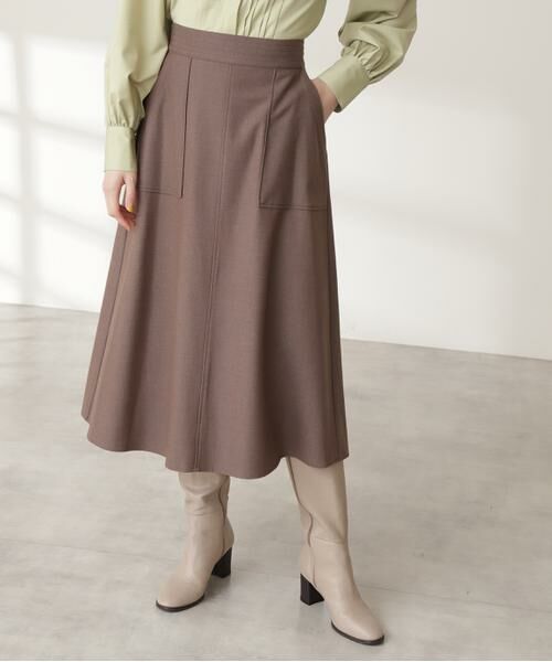 **N.Natural Beauty Basic / エヌ ナチュラルビューティーベーシック スカート | ウォームタッチトラペーズスカート《S Size Line》 | 詳細10