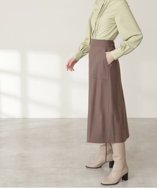 **N.Natural Beauty Basic / エヌ ナチュラルビューティーベーシック スカート | ウォームタッチトラペーズスカート《S Size Line》 | 詳細12