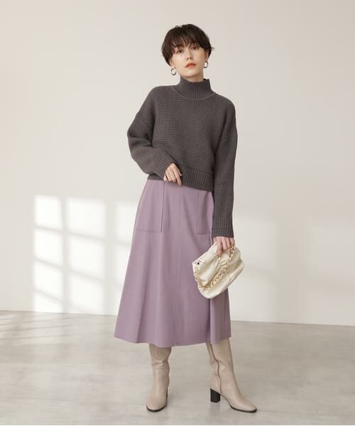 **N.Natural Beauty Basic / エヌ ナチュラルビューティーベーシック スカート | ウォームタッチトラペーズスカート《S Size Line》 | 詳細18