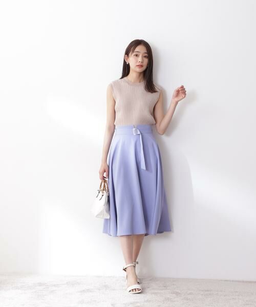 ＊＊N.Natural Beauty Basic / エヌ ナチュラルビューティーベーシック スカート | ゴールドバックルフレアスカート | 詳細2