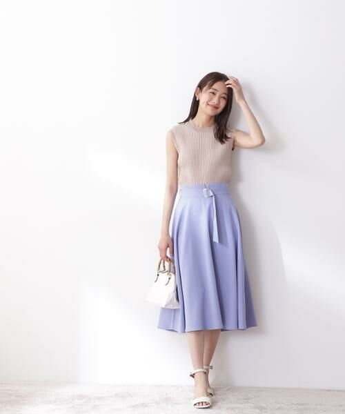 ＊＊N.Natural Beauty Basic / エヌ ナチュラルビューティーベーシック スカート | ゴールドバックルフレアスカート | 詳細3