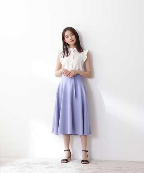 ＊＊N.Natural Beauty Basic / エヌ ナチュラルビューティーベーシック スカート | ゴールドバックルフレアスカート | 詳細4