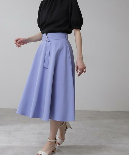 ＊＊N.Natural Beauty Basic / エヌ ナチュラルビューティーベーシック スカート | ゴールドバックルフレアスカート | 詳細8