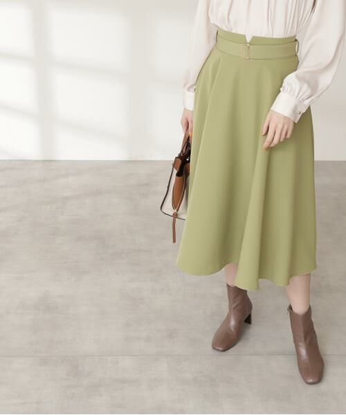 ＊＊N.Natural Beauty Basic / エヌ ナチュラルビューティーベーシック スカート | ゴールドバックルフレアスカート | 詳細13