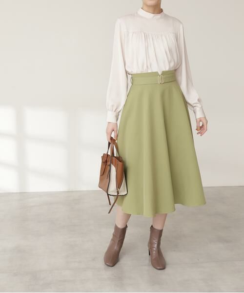 ＊＊N.Natural Beauty Basic / エヌ ナチュラルビューティーベーシック スカート | ゴールドバックルフレアスカート | 詳細14