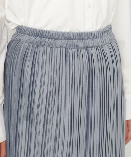**N.Natural Beauty Basic / エヌ ナチュラルビューティーベーシック スカート | ベロアプリーツストレートスカート | 詳細10