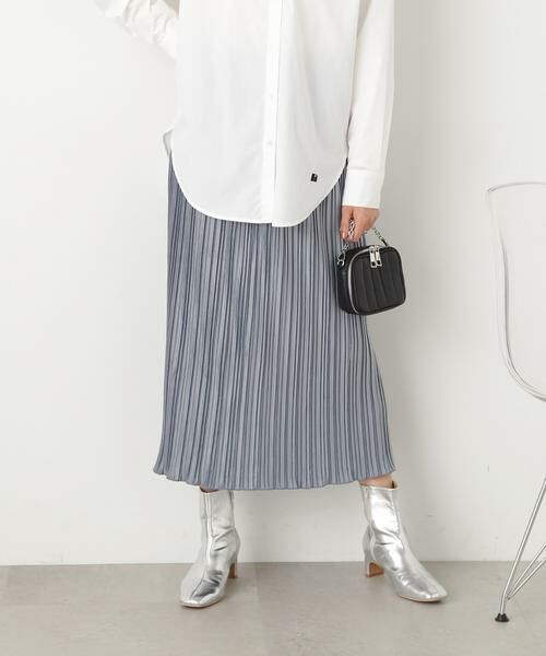 **N.Natural Beauty Basic / エヌ ナチュラルビューティーベーシック スカート | ベロアプリーツストレートスカート | 詳細2