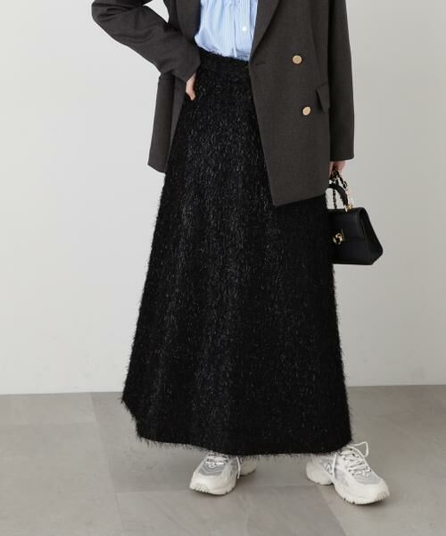 ＊＊N.Natural Beauty Basic / エヌ ナチュラルビューティーベーシック スカート | ラメフリンジスカート（ブラック）