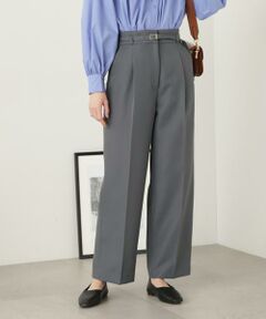 ウォッシャブルベルト付ワイドパンツ《S Size Line》
