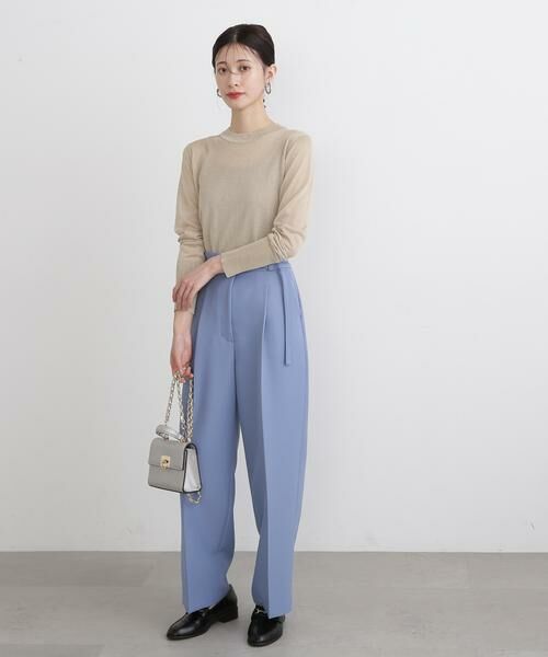 ＊＊N.Natural Beauty Basic / エヌ ナチュラルビューティーベーシック パンツ | ウォッシャブルベルト付ワイドパンツ《S Size Line》 | 詳細10