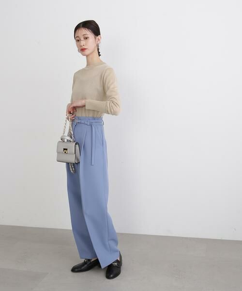 ＊＊N.Natural Beauty Basic / エヌ ナチュラルビューティーベーシック パンツ | ウォッシャブルベルト付ワイドパンツ《S Size Line》 | 詳細11