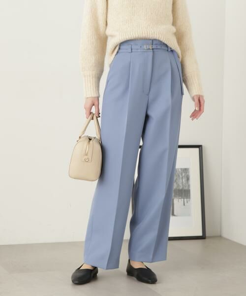 ＊＊N.Natural Beauty Basic / エヌ ナチュラルビューティーベーシック パンツ | ウォッシャブルベルト付ワイドパンツ《S Size Line》 | 詳細2