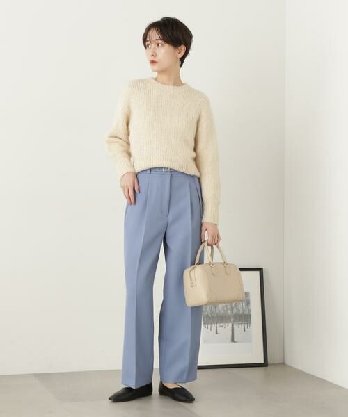 ＊＊N.Natural Beauty Basic / エヌ ナチュラルビューティーベーシック パンツ | ウォッシャブルベルト付ワイドパンツ《S Size Line》 | 詳細3