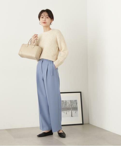 ＊＊N.Natural Beauty Basic / エヌ ナチュラルビューティーベーシック パンツ | ウォッシャブルベルト付ワイドパンツ《S Size Line》 | 詳細5