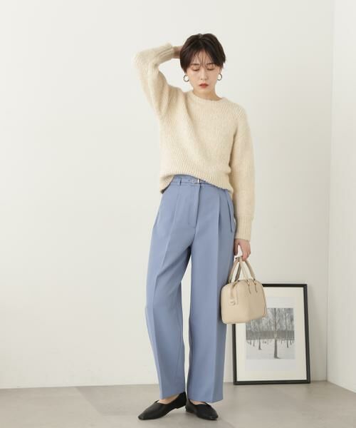 ＊＊N.Natural Beauty Basic / エヌ ナチュラルビューティーベーシック パンツ | ウォッシャブルベルト付ワイドパンツ《S Size Line》 | 詳細6