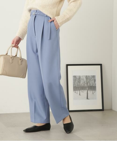 ＊＊N.Natural Beauty Basic / エヌ ナチュラルビューティーベーシック パンツ | ウォッシャブルベルト付ワイドパンツ《S Size Line》 | 詳細7
