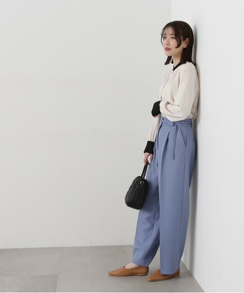 ＊＊N.Natural Beauty Basic / エヌ ナチュラルビューティーベーシック パンツ | ウォッシャブルベルト付ワイドパンツ《S Size Line》 | 詳細8