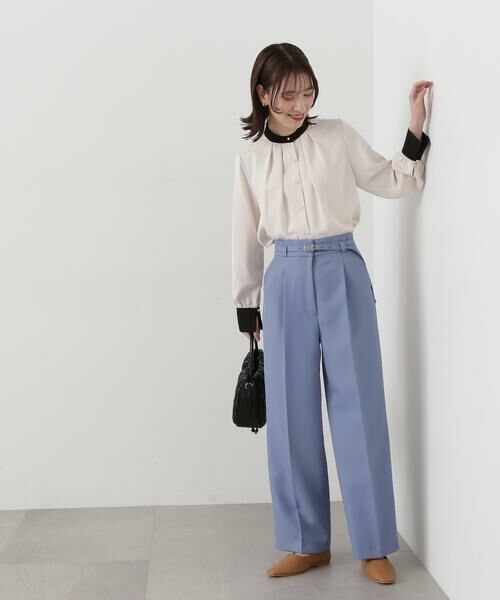 ＊＊N.Natural Beauty Basic / エヌ ナチュラルビューティーベーシック パンツ | ウォッシャブルベルト付ワイドパンツ《S Size Line》 | 詳細9