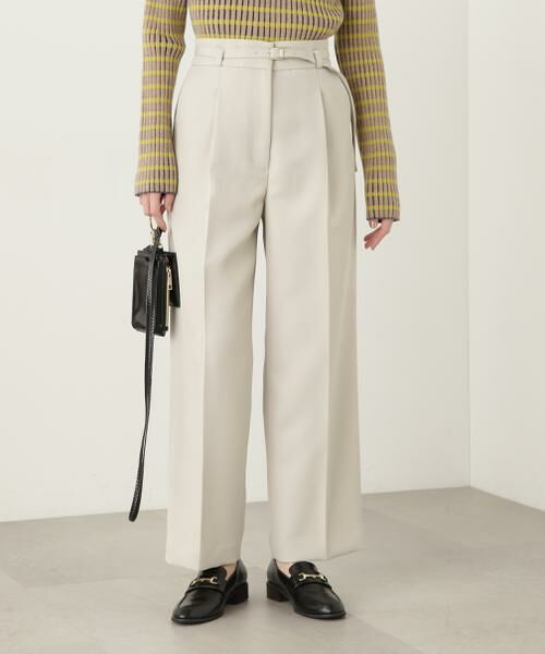 ＊＊N.Natural Beauty Basic / エヌ ナチュラルビューティーベーシック パンツ | ウォッシャブルベルト付ワイドパンツ《S Size Line》 | 詳細14