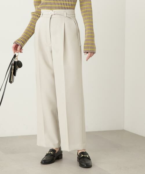 ＊＊N.Natural Beauty Basic / エヌ ナチュラルビューティーベーシック パンツ | ウォッシャブルベルト付ワイドパンツ《S Size Line》 | 詳細15