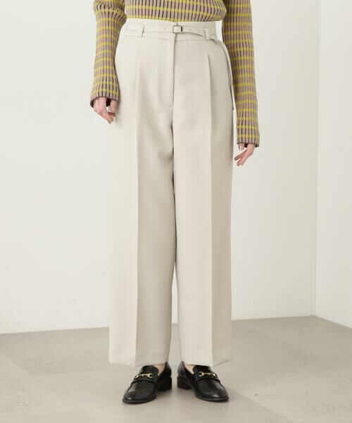 ＊＊N.Natural Beauty Basic / エヌ ナチュラルビューティーベーシック パンツ | ウォッシャブルベルト付ワイドパンツ《S Size Line》 | 詳細20